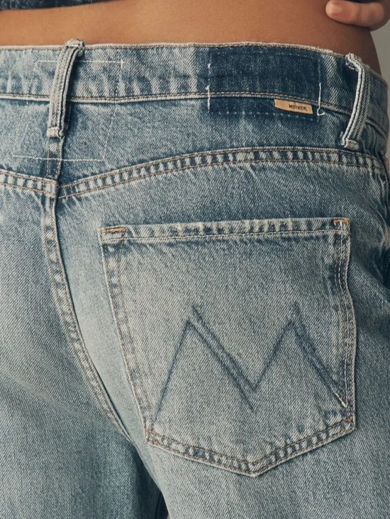 NWT MOTHER DENIM The Dodger Flood HR Straight Jean Folk Star - Picture 3 of 8